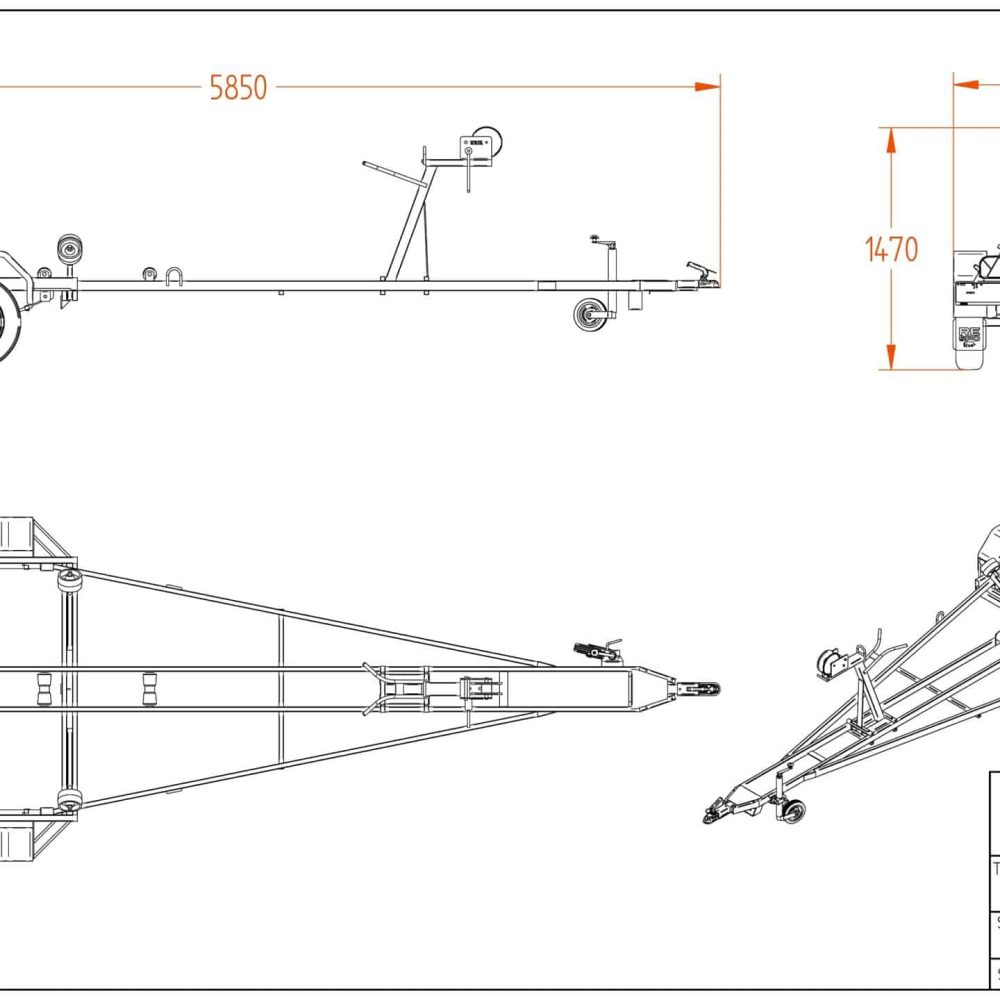 ПРИЦЕП ДЛЯ ЛОДОК 5.90x2.09 ПРИЦЕП ДЛЯ ЛОДОК 5.90x2.09