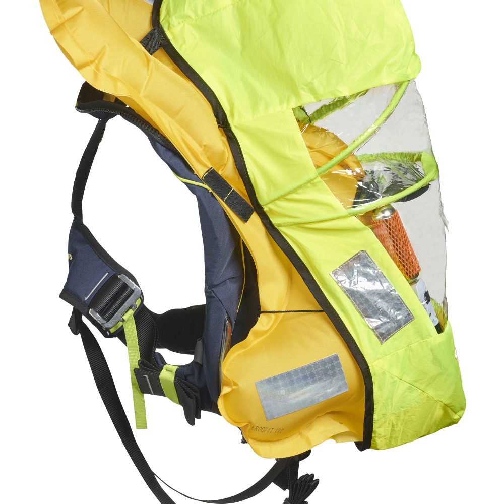 6334_Crewsaver_ErgoFit_Inflated_with_deployed_halo_hood_system 6334_Crewsaver_ErgoFit_Inflated_with_deployed_halo_hood_system