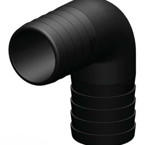 СОЕДИНЕНИЕ ШЛАНГА- 90 ГРАДУСОВ, 38 мм