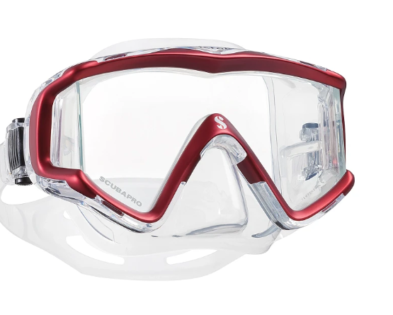 SUKELDUMISMASK- SCUBAPRO CRYSTAL VU, PUNANE