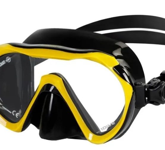 SUKELDUMISMASK- BEAUCHAT 1 DIVE JUNIOR, KOLLANE
