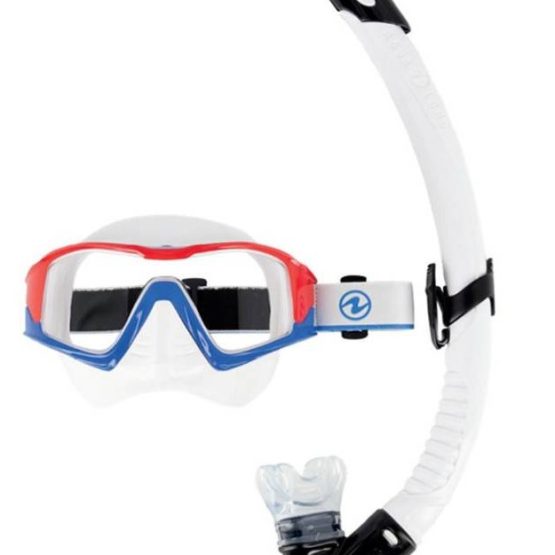 SNORGELDAMISKOMPLEKT- VITA JUNIOR AQUALUNG, VALGE