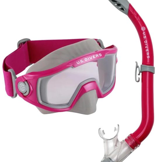 SNORGELDAMISKOMPLEKT- AVILA JUNIOR AQUALUNG, HALL/ROOSA