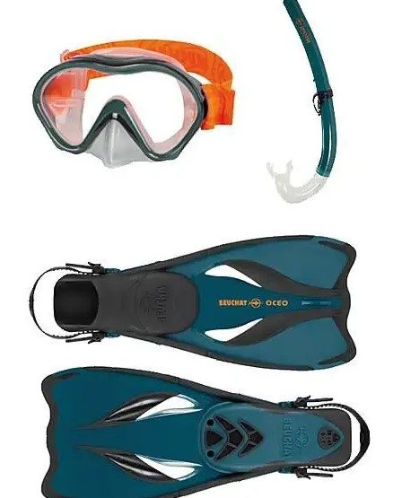 SNORGELDAMISKOMPLEKT- MASK & LESTAD, BEAUCHAT OCEO PMT, 32/37, SININE