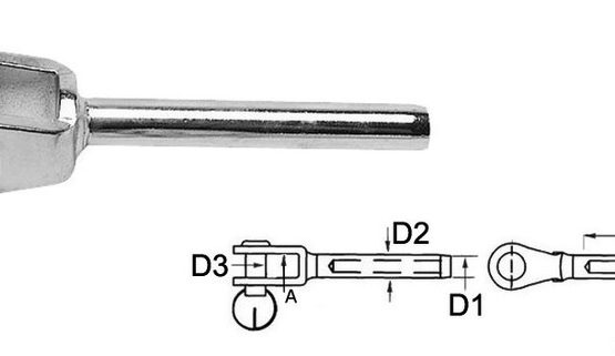 KAHVELKINNITUS, AISI 316, Ø 4 mm