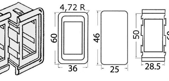 PLASTIK RAAM LÜLITILE, KESKMINE SISEND