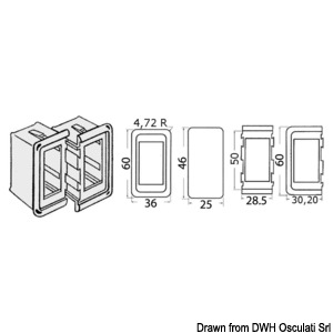 PLASTIK RAAM LÜLITILE, PAREM/VASAK SISEND
