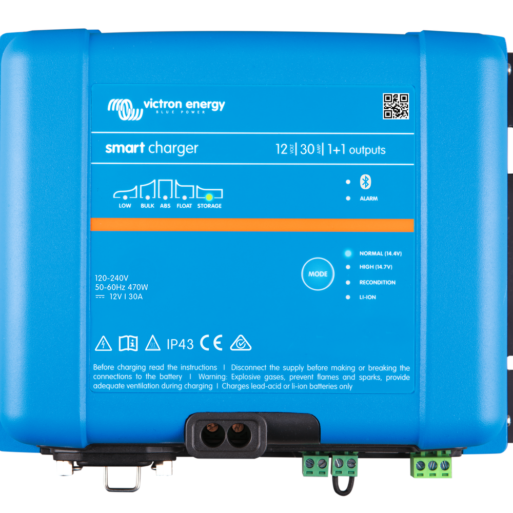 Akulaadija Victron Smart IP43 Charger 12:30(1+1) 120-240V