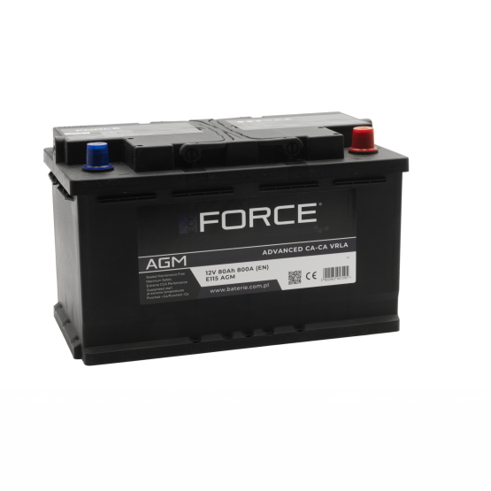 Paadi starteri aku Eco Force AGM E115 12V 80Ah