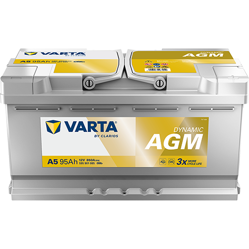 Paadi Starteri aku VARTA A5 59501 Dynamic AGM 95Ah