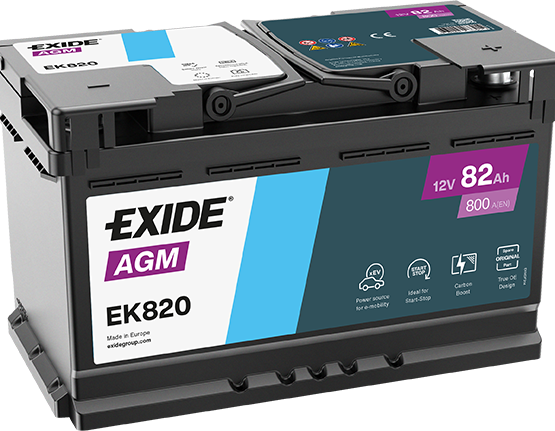 Paadi starteri aku EXIDE AGM 82Ah