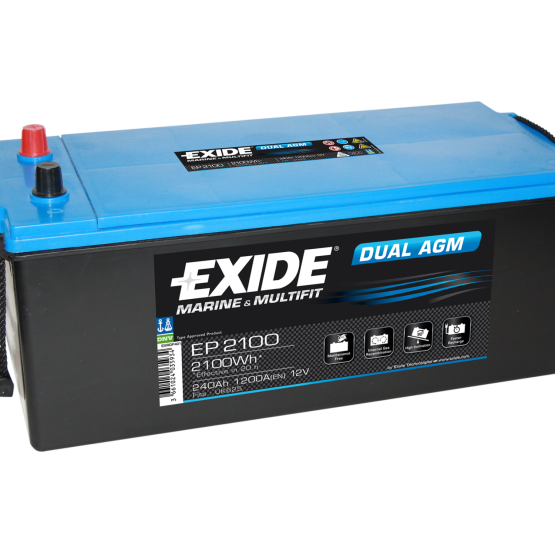Paadi starteri ja marine tarbeaku EXIDE Dual AGM EP2100 240Ah
