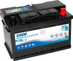 Paadi starteri ja marine tarbeaku EXIDE Dual AGM EP600 70Ah