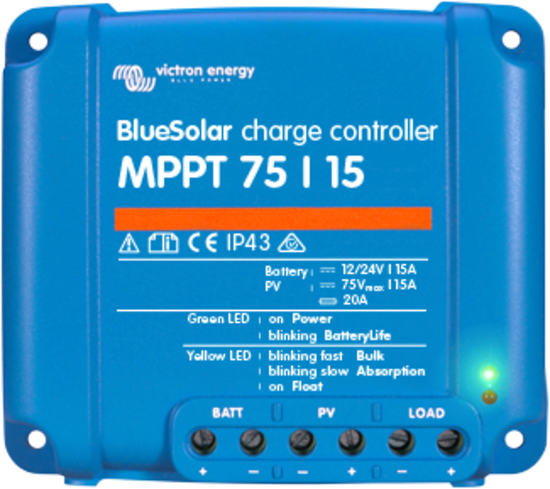 VICTRON ENERGY BLUESOLAR MPPT LAADIMISKONTROLLER 12/24 V, 15 A