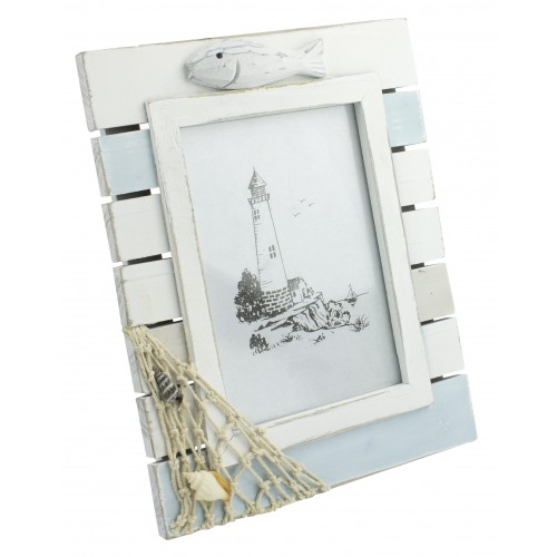 PHOTO FRAME - SLATED WOOD