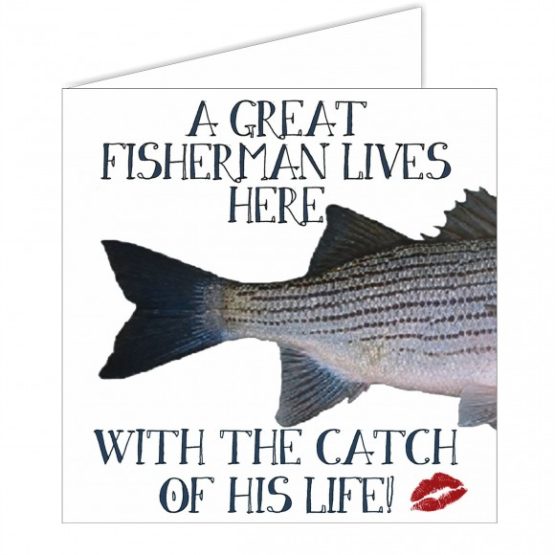 MERETEEMALINE POSTKAART- A GREAT FISHERMAN LIVES HERE..