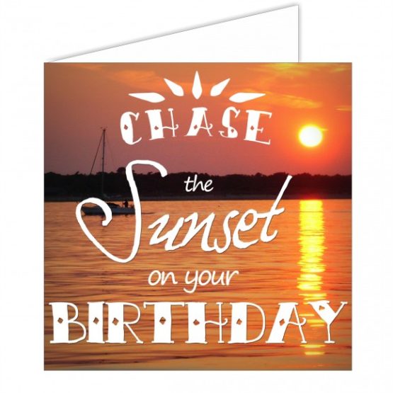MERETEEMALINE POSTKAART- CHASE THE SUNSET