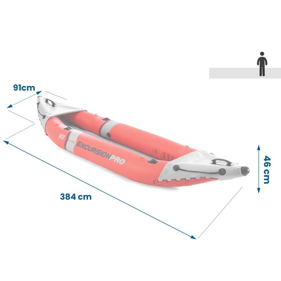 EXCURSION PRO K1 TÄISPUHUTAV KAJAK INTEX, 305 x 91 x 46 cm - Pilt 3